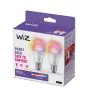Pack duo 2x WiZ Smart LED E27 Poire Filament Dépolie 9W 806lm - 822-865 Accordable Blanc + RGB | Dimmable - Remplacement 60W