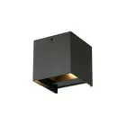 D'Lite Applique Murale Elingen Aluminium Noir Up & Down 4.9W 480lm - 830 Blanc Chaud | IP65 - Détecteur De Lumière